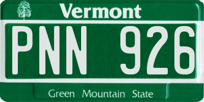 VT license plate PNN926