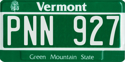 VT license plate PNN927