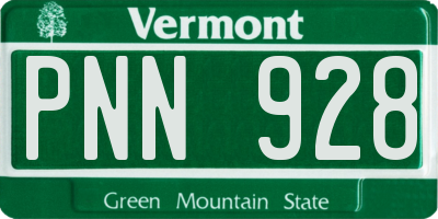 VT license plate PNN928