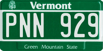 VT license plate PNN929