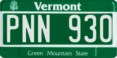 VT license plate PNN930