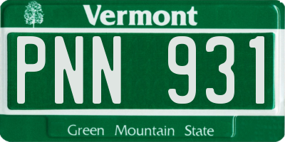 VT license plate PNN931