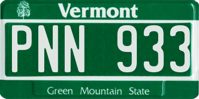 VT license plate PNN933