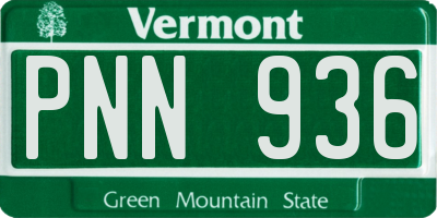 VT license plate PNN936