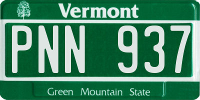 VT license plate PNN937
