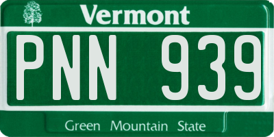 VT license plate PNN939