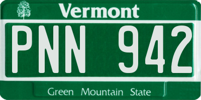 VT license plate PNN942