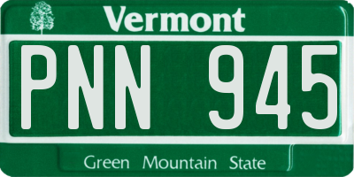 VT license plate PNN945