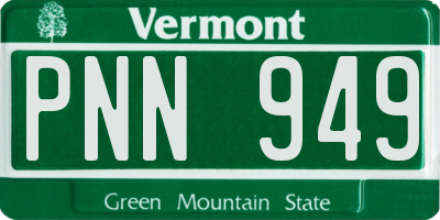 VT license plate PNN949