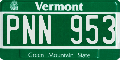 VT license plate PNN953