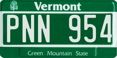 VT license plate PNN954