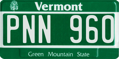 VT license plate PNN960