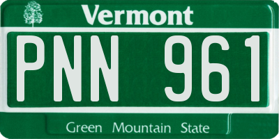 VT license plate PNN961