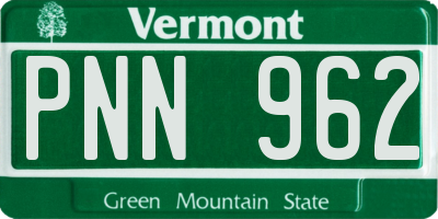VT license plate PNN962