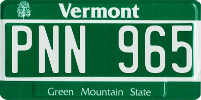 VT license plate PNN965