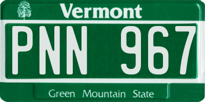 VT license plate PNN967