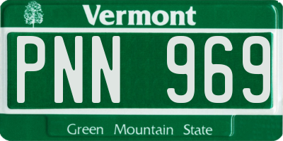 VT license plate PNN969