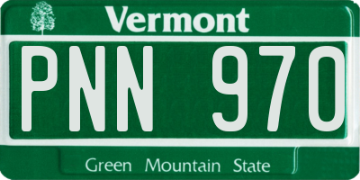 VT license plate PNN970