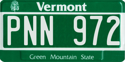 VT license plate PNN972