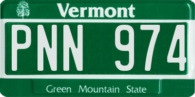 VT license plate PNN974