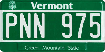 VT license plate PNN975