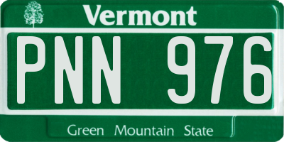 VT license plate PNN976