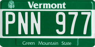 VT license plate PNN977