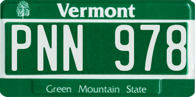 VT license plate PNN978