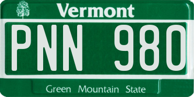 VT license plate PNN980