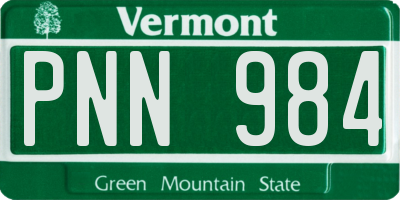 VT license plate PNN984