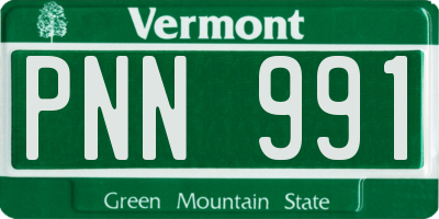 VT license plate PNN991