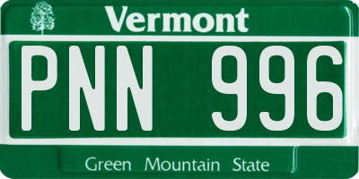 VT license plate PNN996