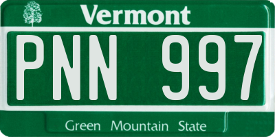VT license plate PNN997