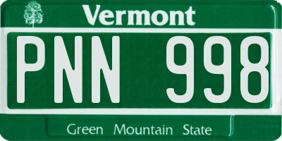 VT license plate PNN998