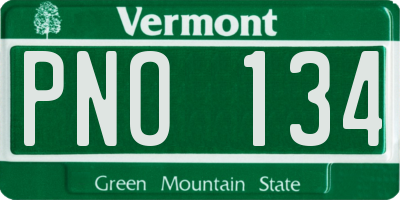 VT license plate PNO134