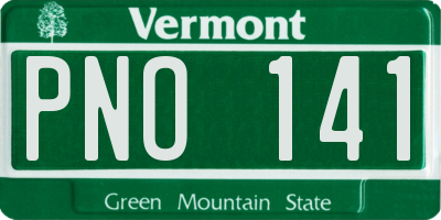 VT license plate PNO141