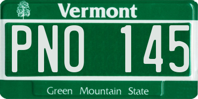 VT license plate PNO145