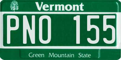 VT license plate PNO155