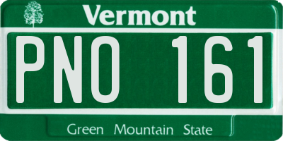 VT license plate PNO161