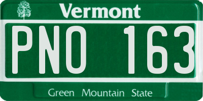 VT license plate PNO163