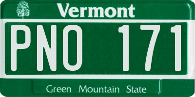 VT license plate PNO171