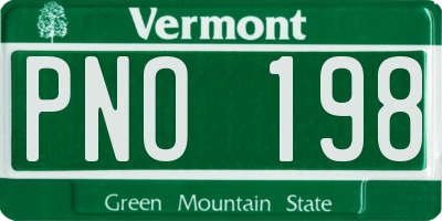 VT license plate PNO198