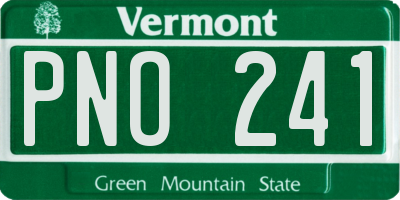 VT license plate PNO241
