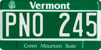 VT license plate PNO245