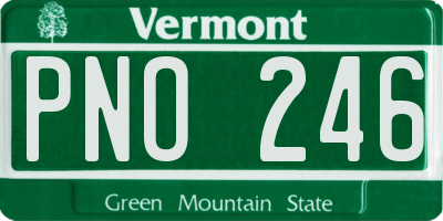VT license plate PNO246