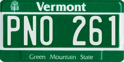 VT license plate PNO261