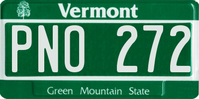 VT license plate PNO272