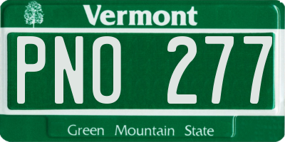 VT license plate PNO277