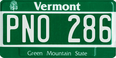 VT license plate PNO286