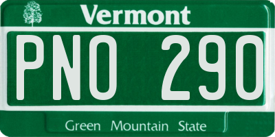 VT license plate PNO290